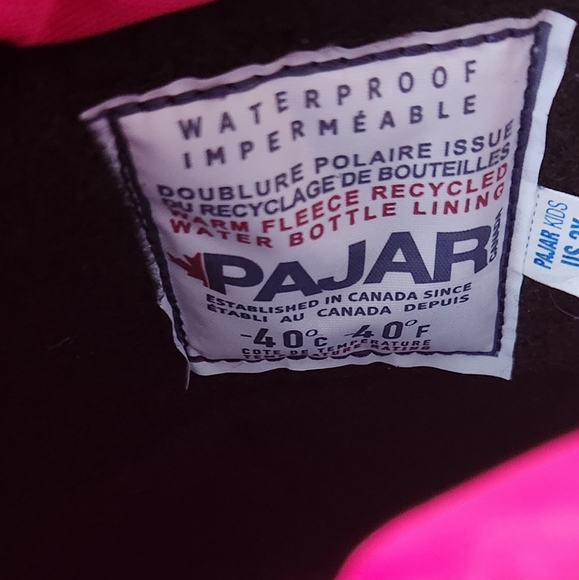 Pajar Made In Italy Fuchsia Little Girl's Snow Boots - size 2Y - Picture 8 of 13